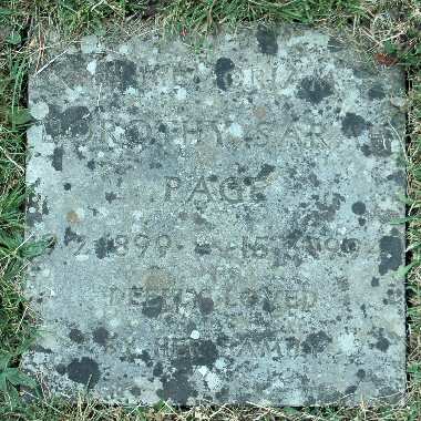 Page memorial stone