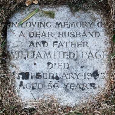 Page memorial stone