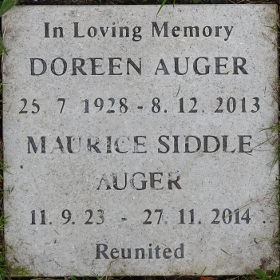 Auger memorial stone
