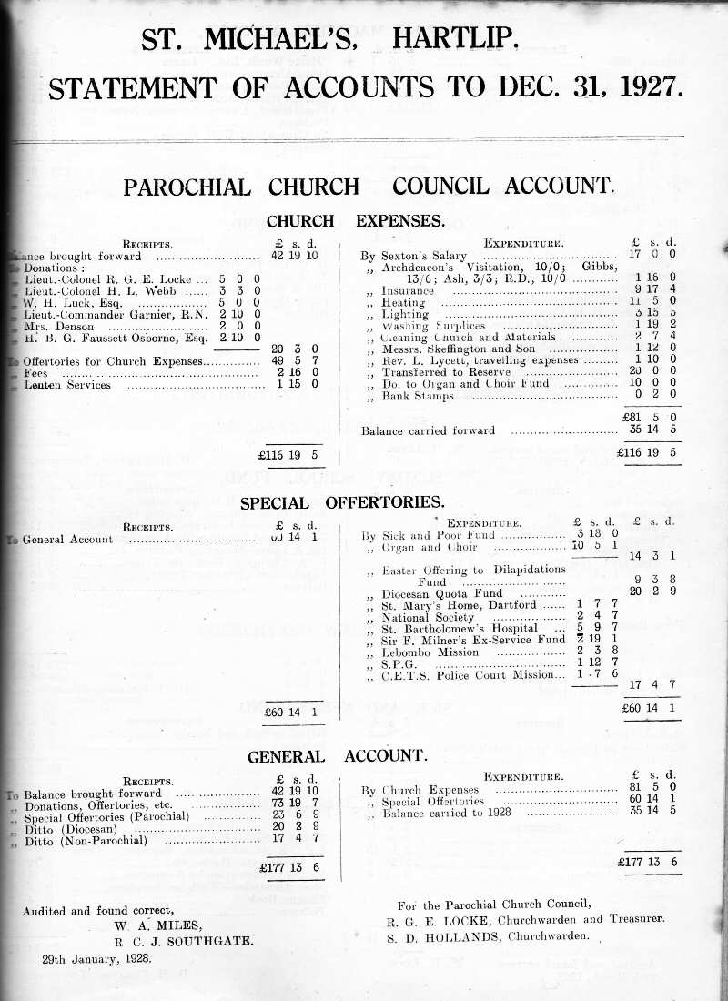 Parish Magazine page number 3 for Apr 1928