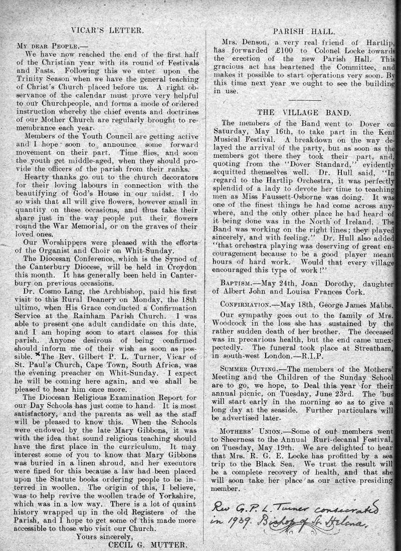 Parish Magazine page number 2 for Jun 1931