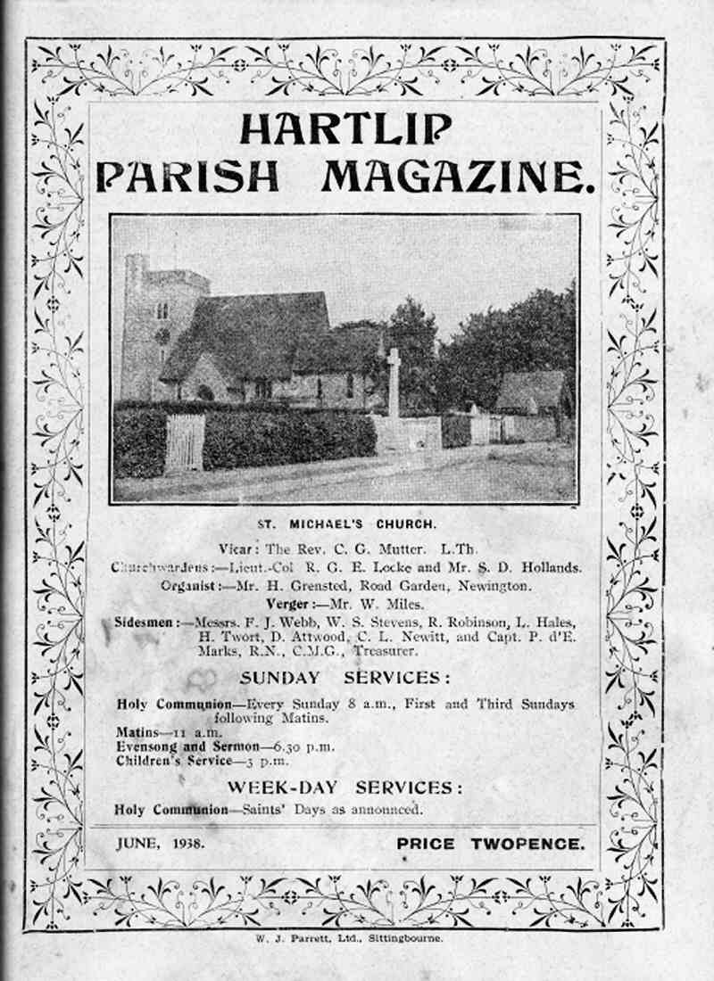 Parish Magazine page number 1 for Jun 1938