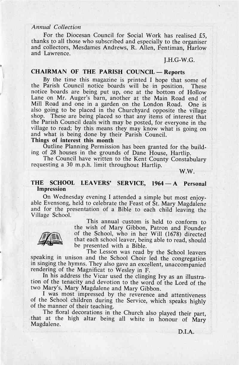Parish Magazine page number 5 for Aug 1964
