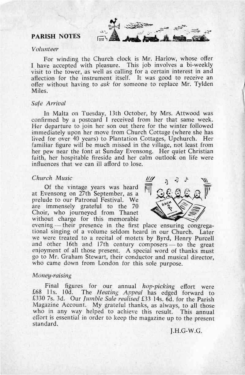 Parish Magazine page number 4 for Nov 1964