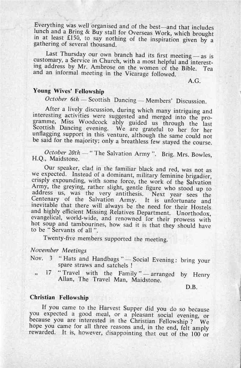 Parish Magazine page number 6 for Nov 1964