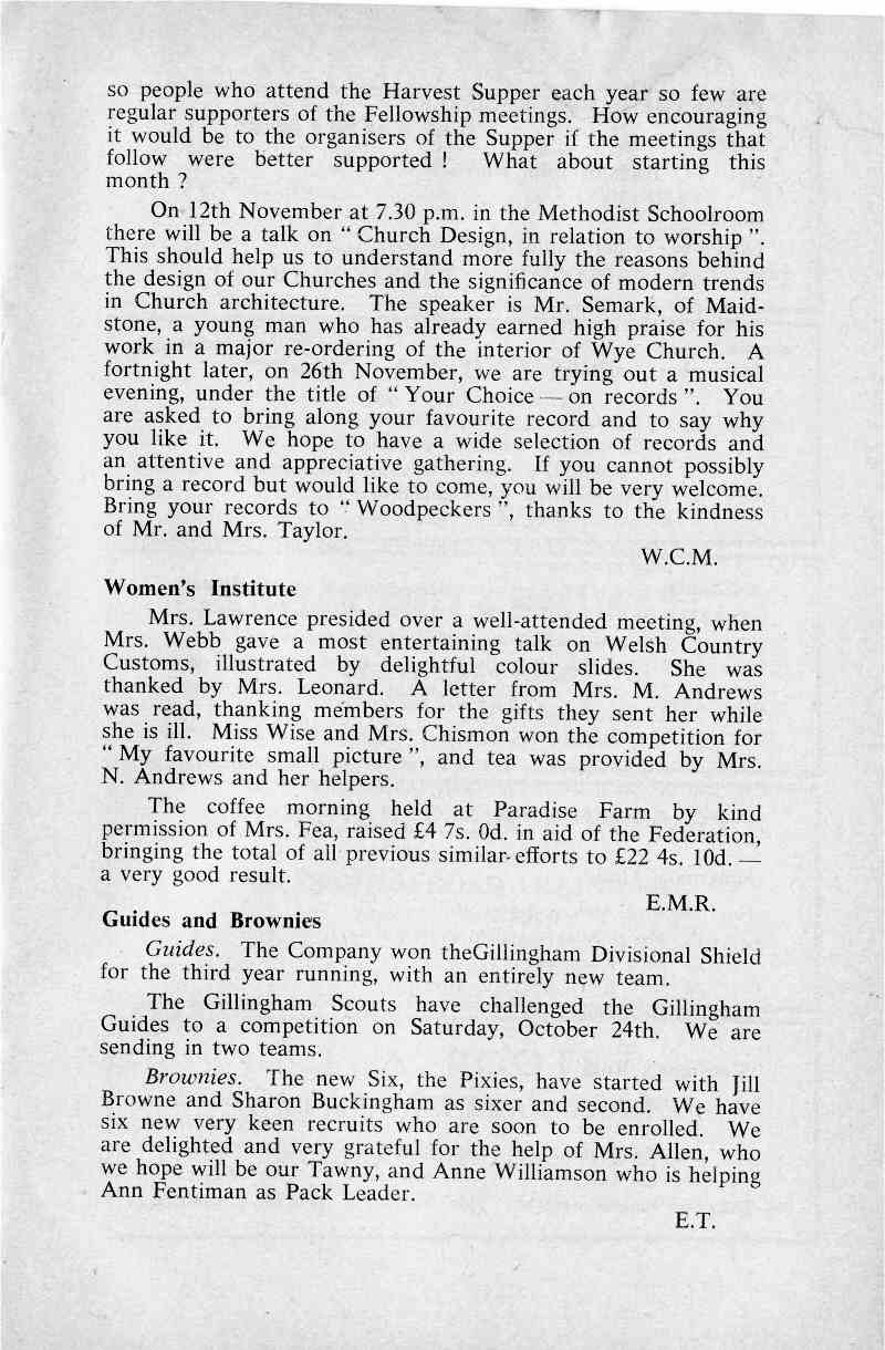 Parish Magazine page number 7 for Nov 1964