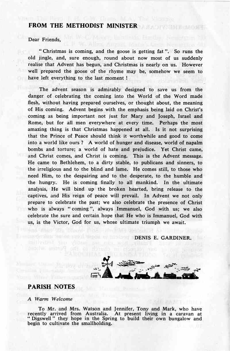 Parish Magazine page number 4 for Dec 1965