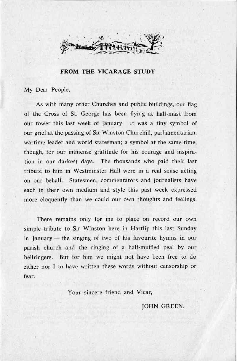 Parish Magazine page number 3 for Feb 1965