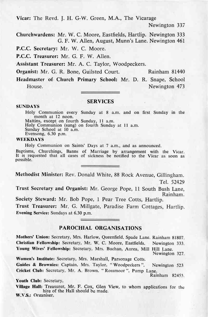 Parish Magazine page number 2 for Jan 1965