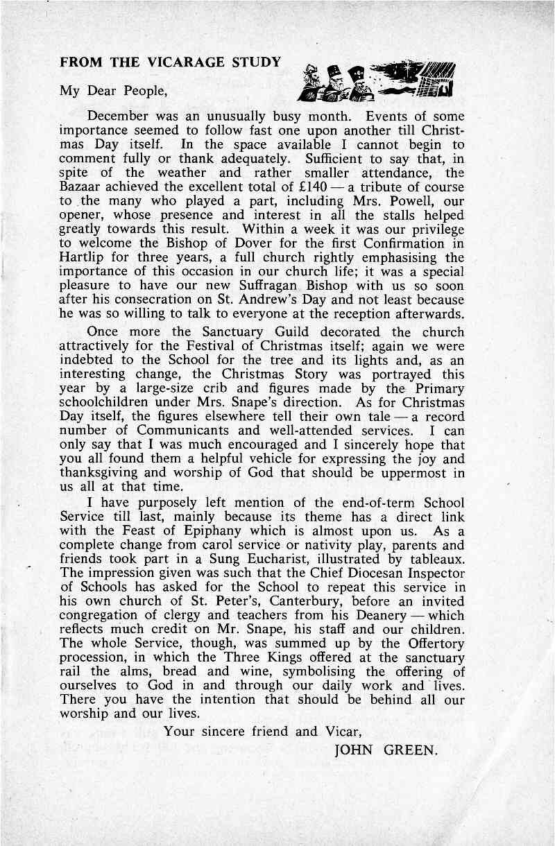 Parish Magazine page number 3 for Jan 1965