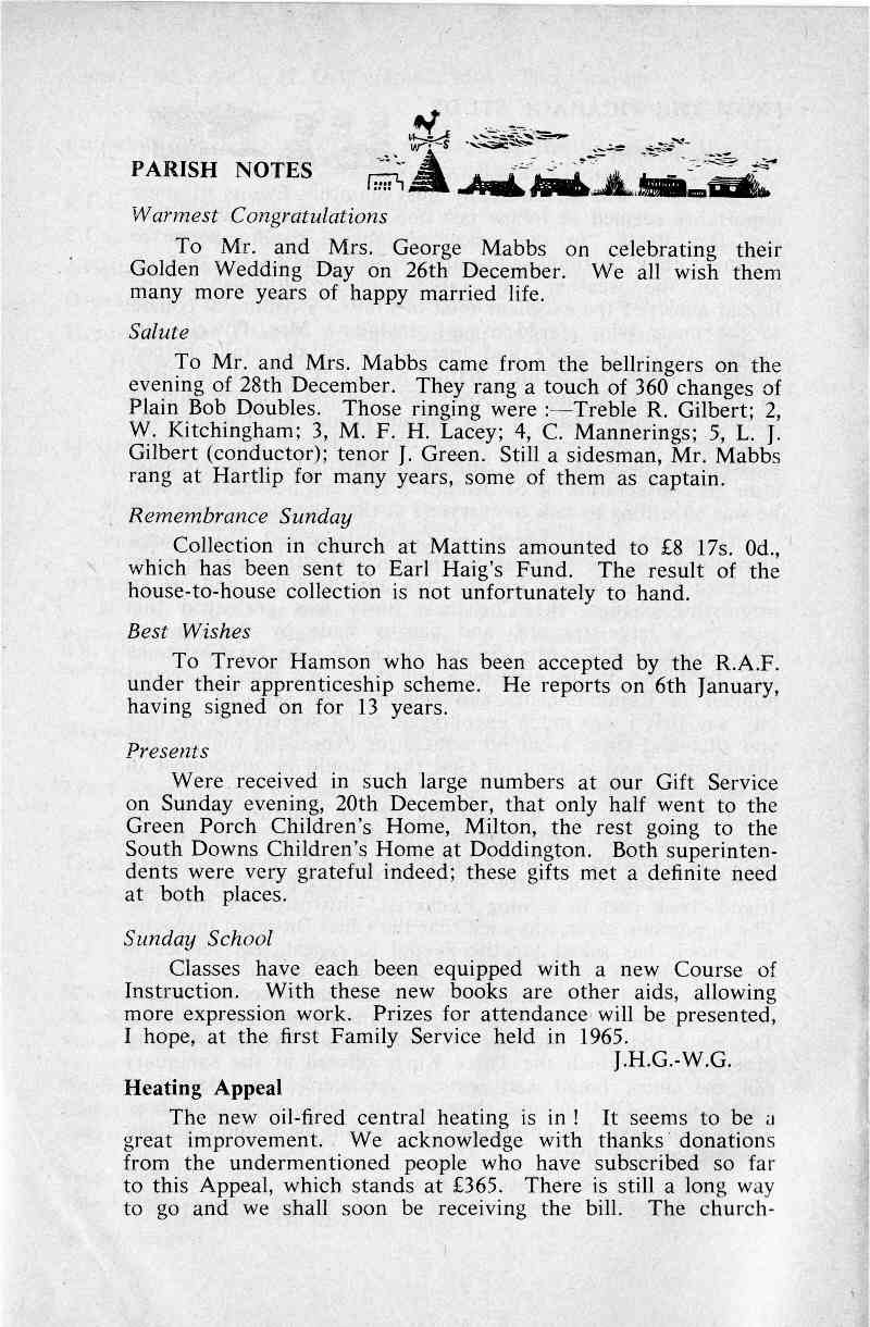 Parish Magazine page number 4 for Jan 1965