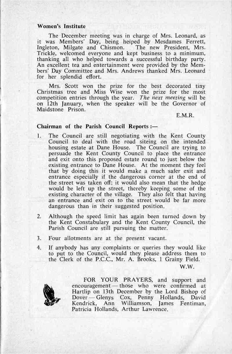 Parish Magazine page number 7 for Jan 1965