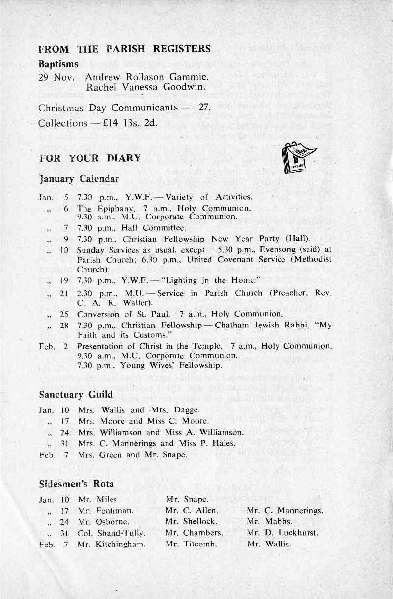 Parish Magazine page number 8 for Jan 1965