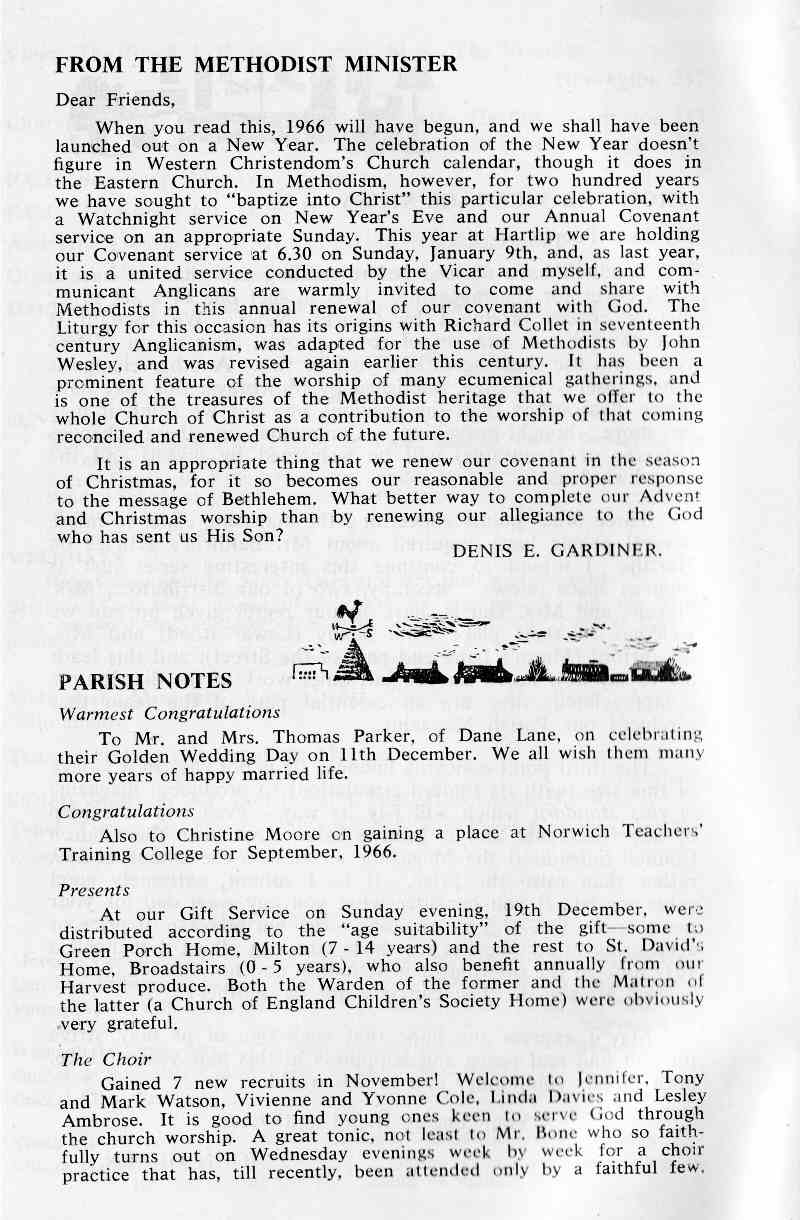 Parish Magazine page number 4 for Jan 1966
