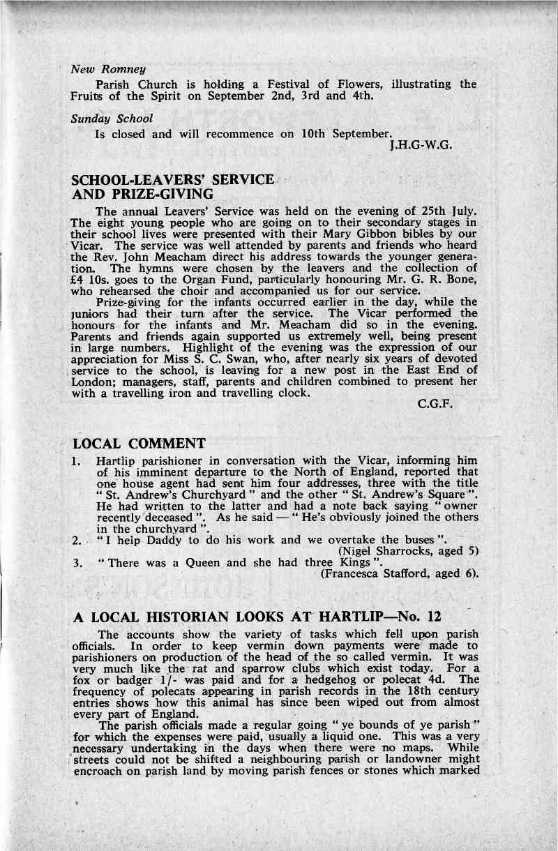 Parish Magazine page number 5 for Aug 1967