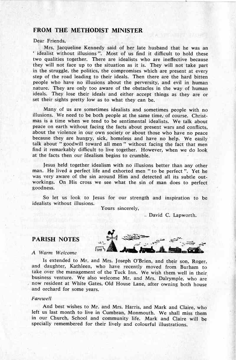Parish Magazine page number 4 for Dec 1967
