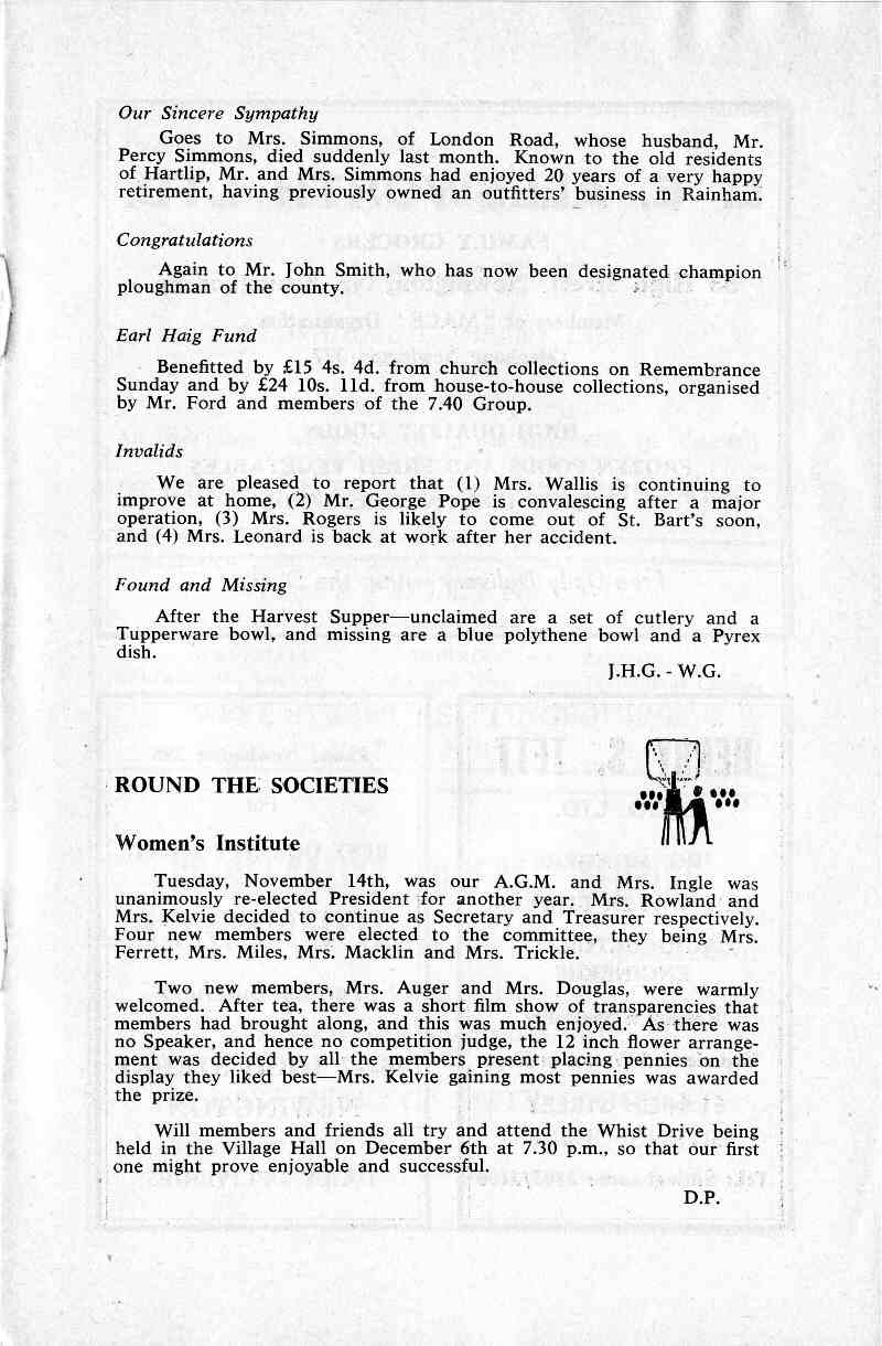 Parish Magazine page number 5 for Dec 1967