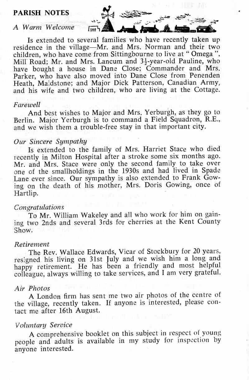 Parish Magazine page number 4 for Aug 1968
