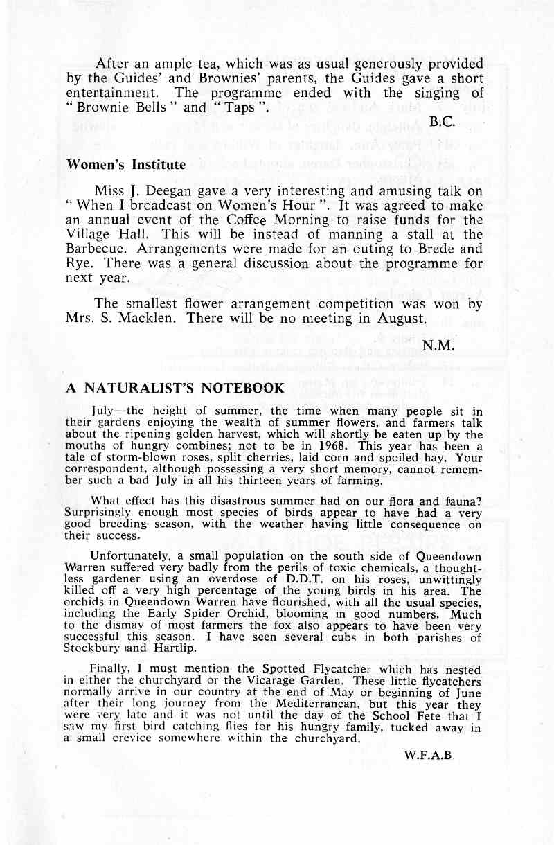 Parish Magazine page number 7 for Aug 1968