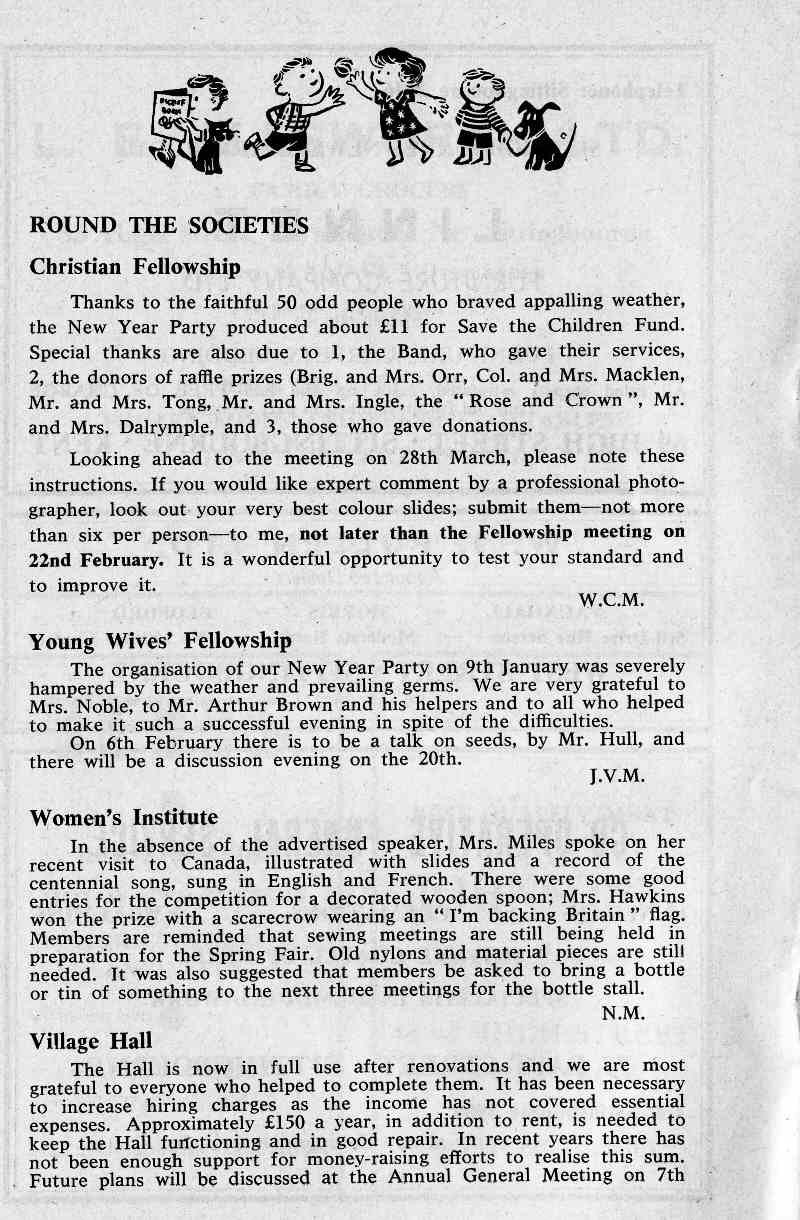 Parish Magazine page number 6 for Feb 1968