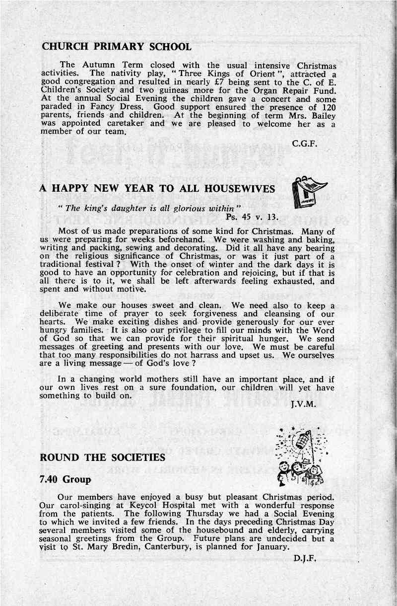 Parish Magazine page number 6 for Jan 1968