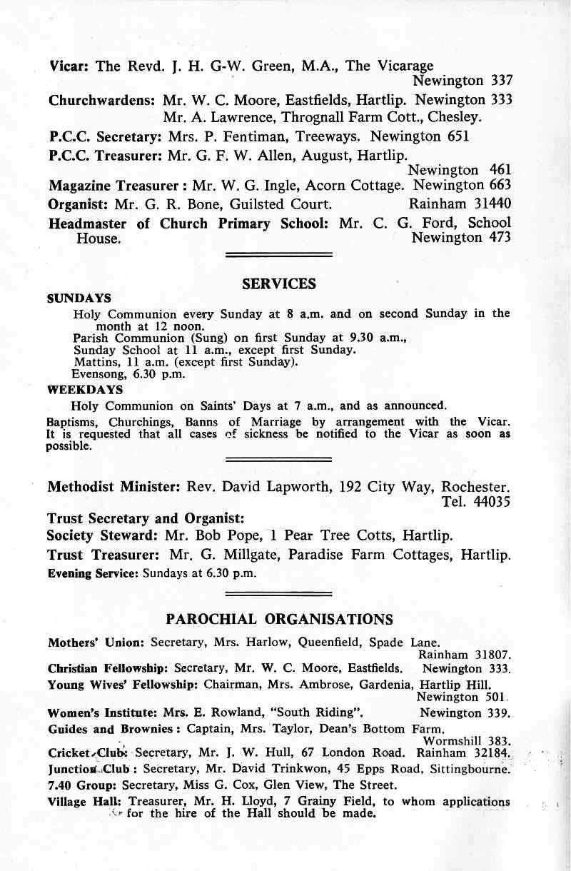 Parish Magazine page number 2 for Oct 1968
