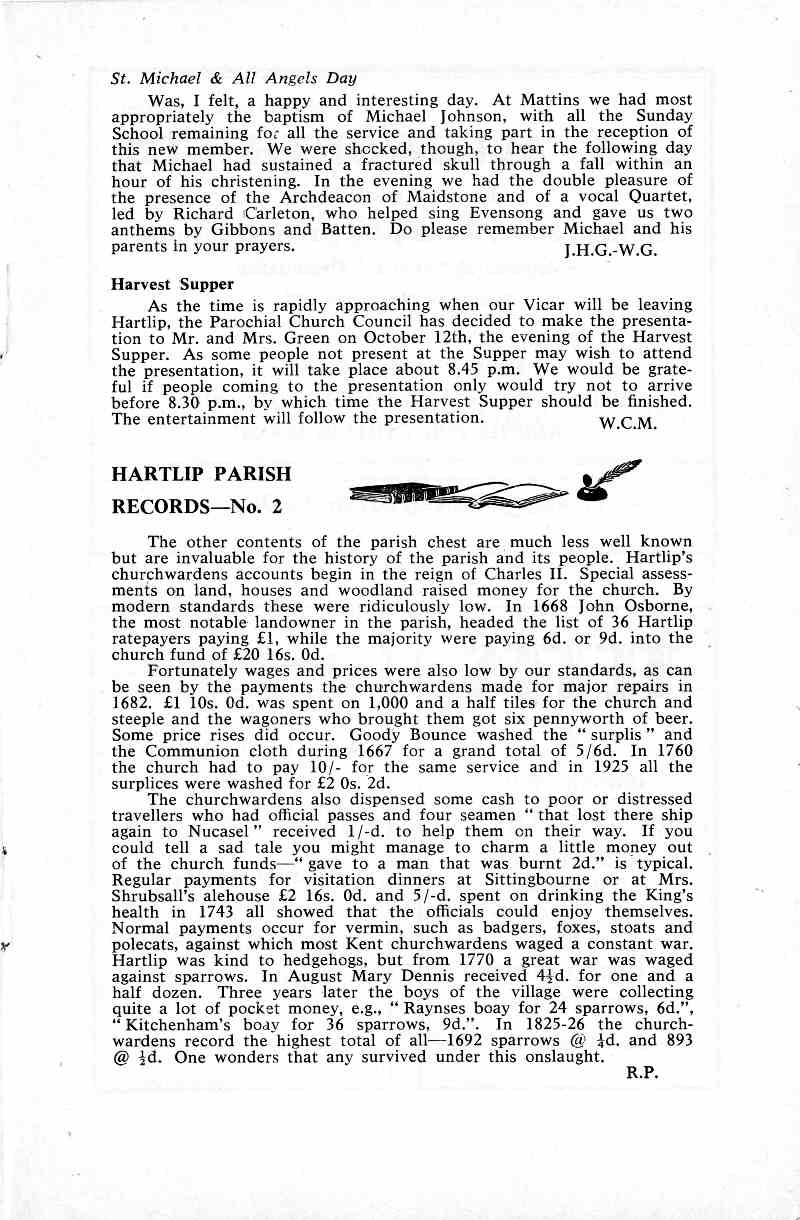 Parish Magazine page number 5 for Oct 1968