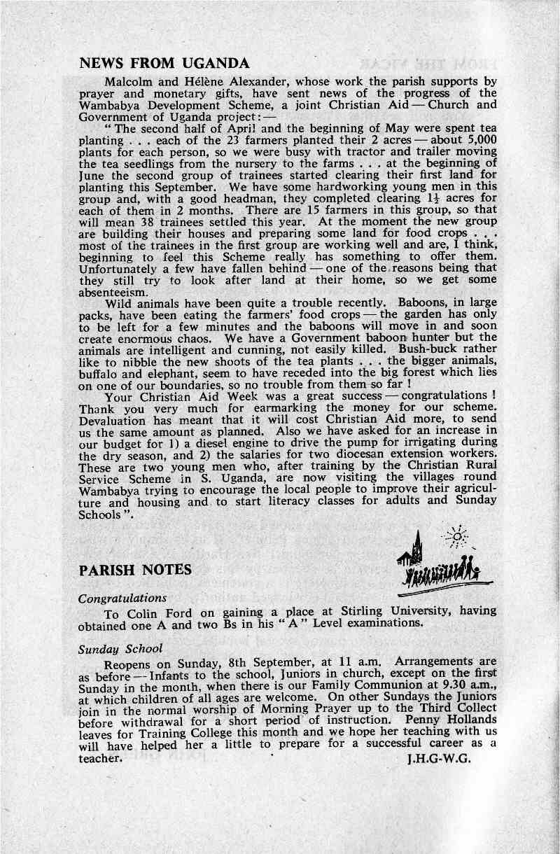 Parish Magazine page number 5 for Sep 1968