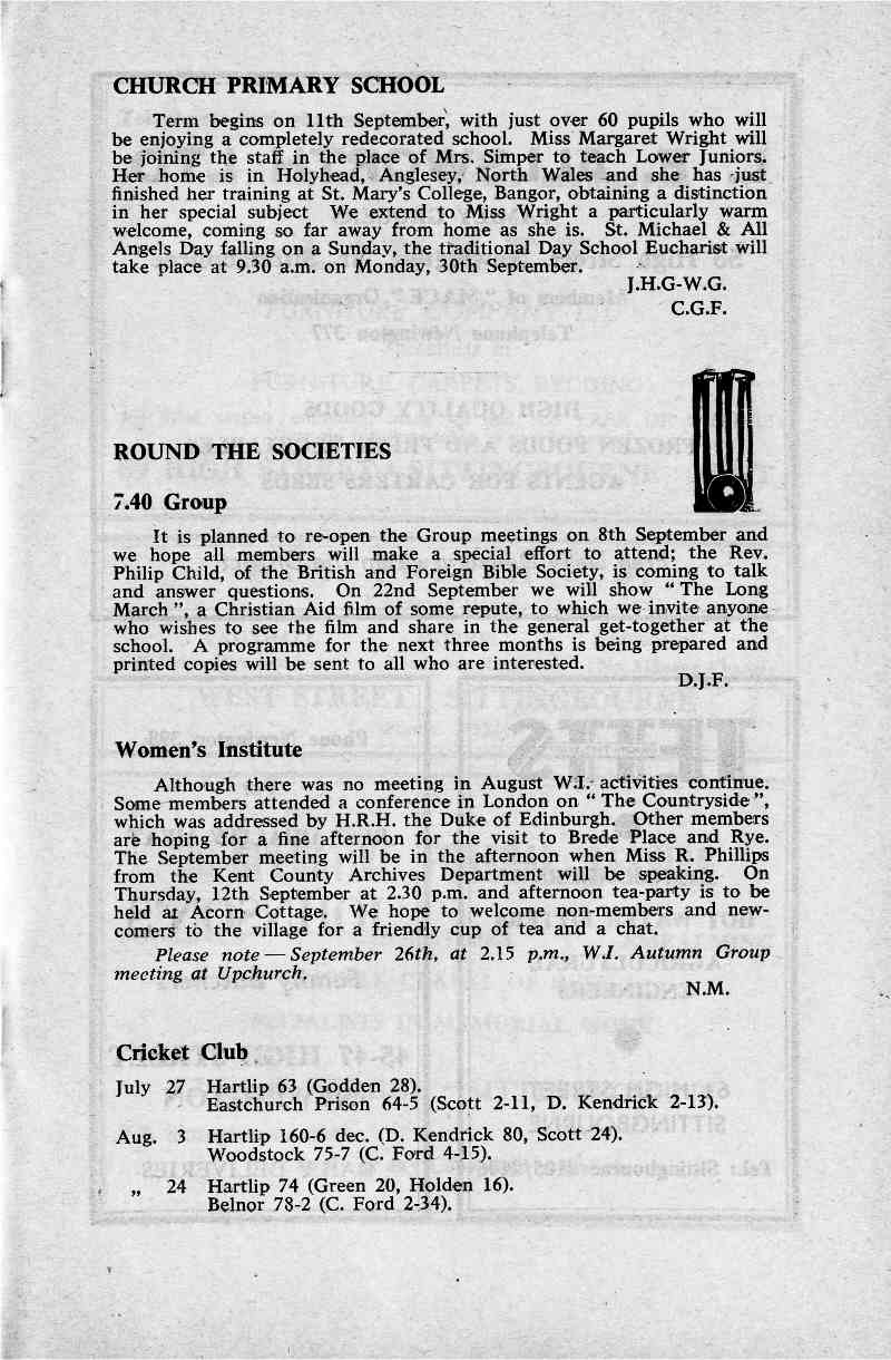 Parish Magazine page number 6 for Sep 1968