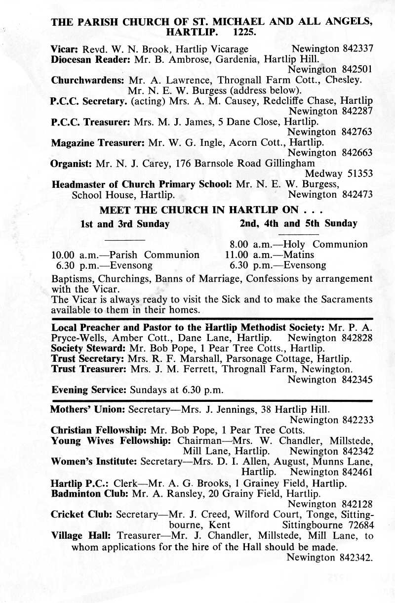 Parish Magazine page number 2 for Jun 1975