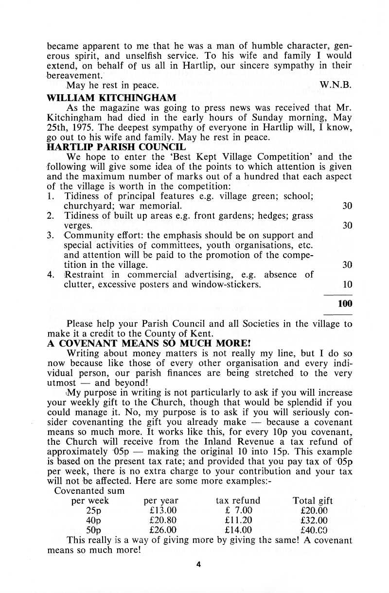 Parish Magazine page number 4 for Jun 1975