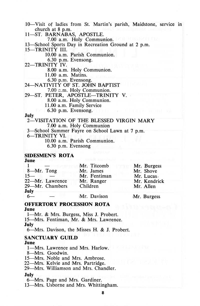 Parish Magazine page number 6 for Jun 1975