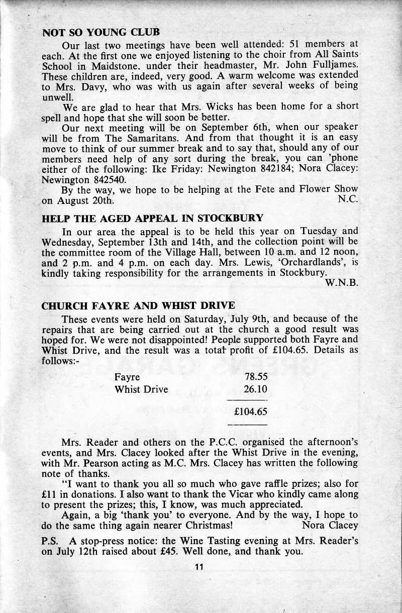 Parish Magazine page number 9 for Aug 1977