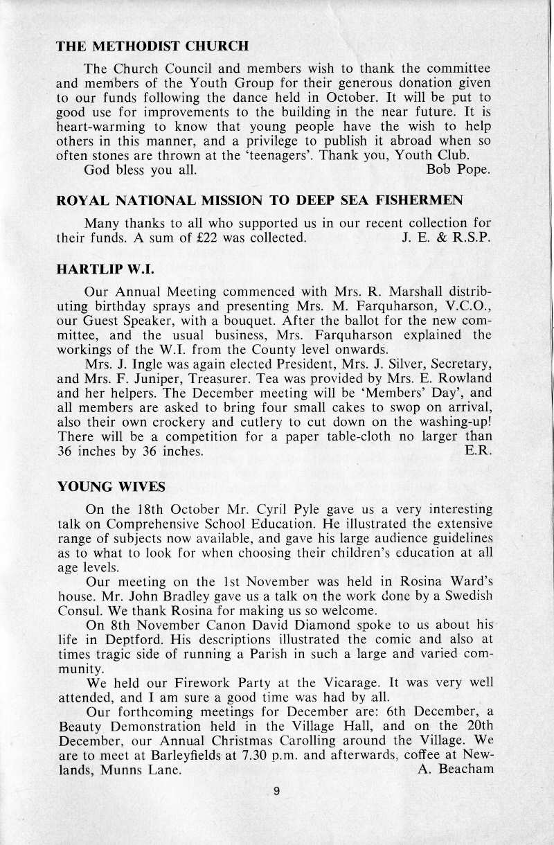 Parish Magazine page number 7 for Dec 1977