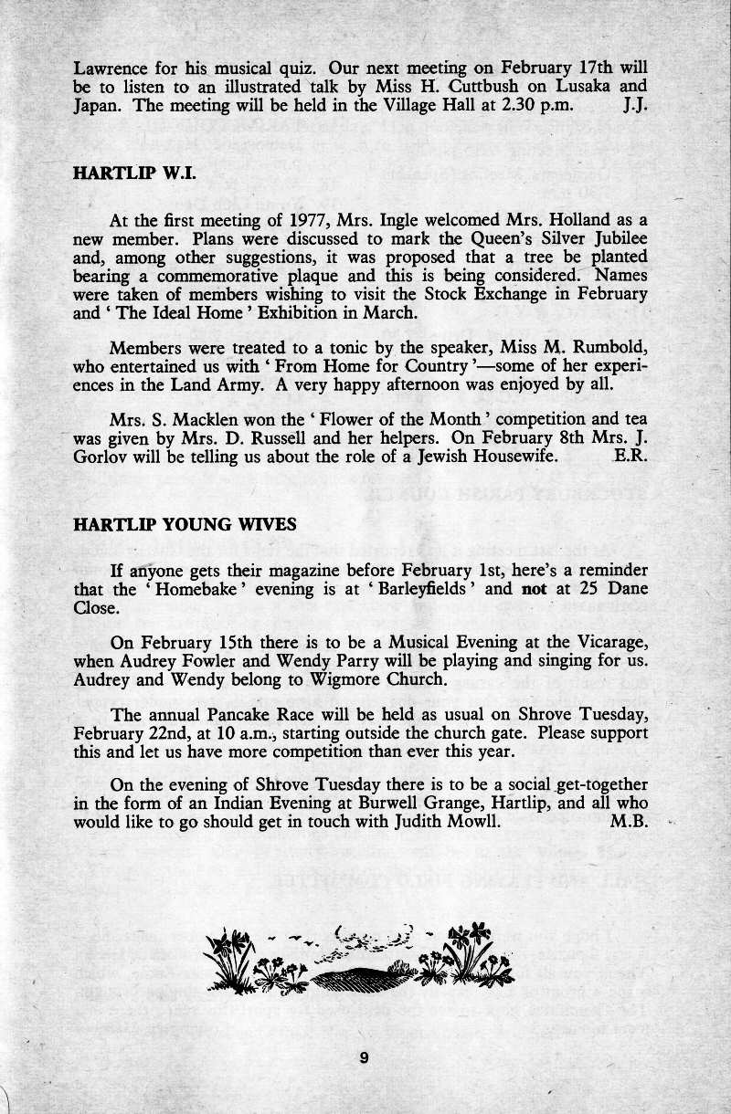 Parish Magazine page number 7 for Feb 1977