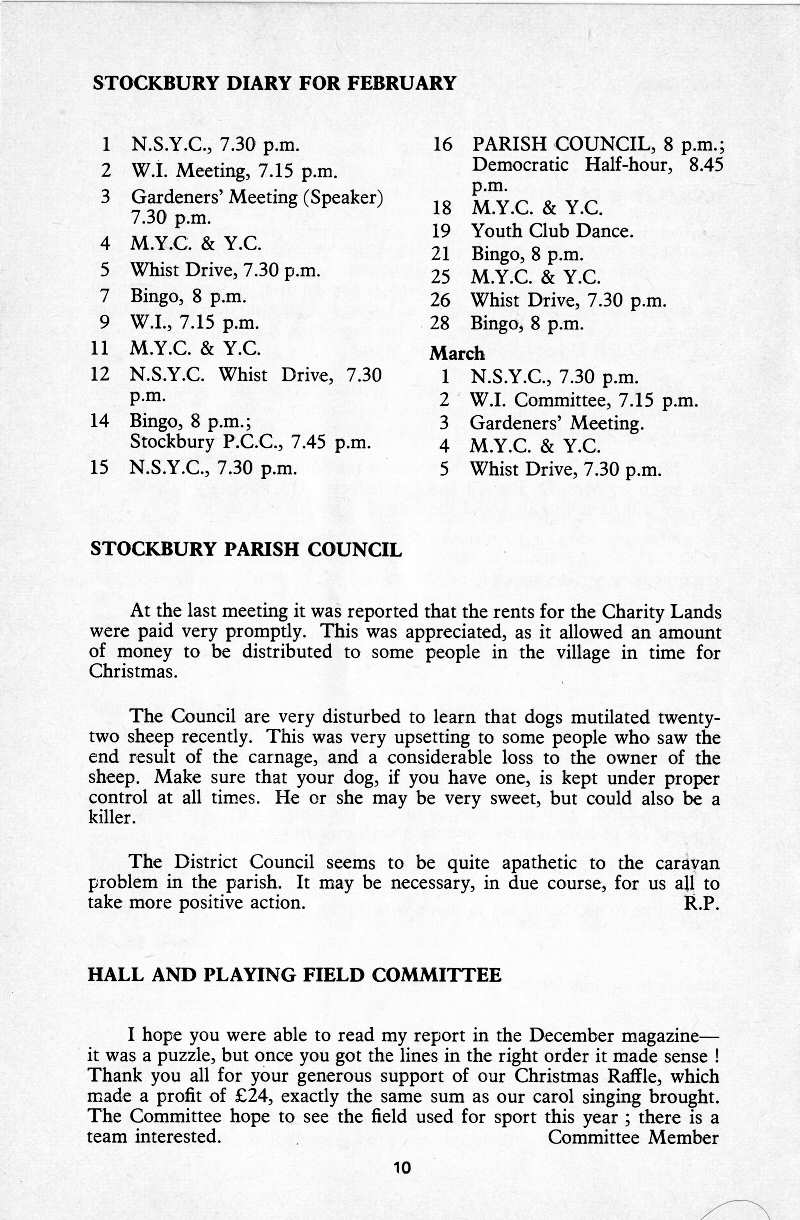 Parish Magazine page number 8 for Feb 1977