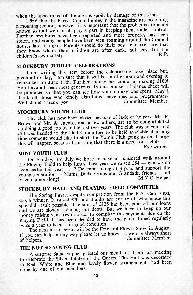 Parish Magazine page number 8 for Jul 1977