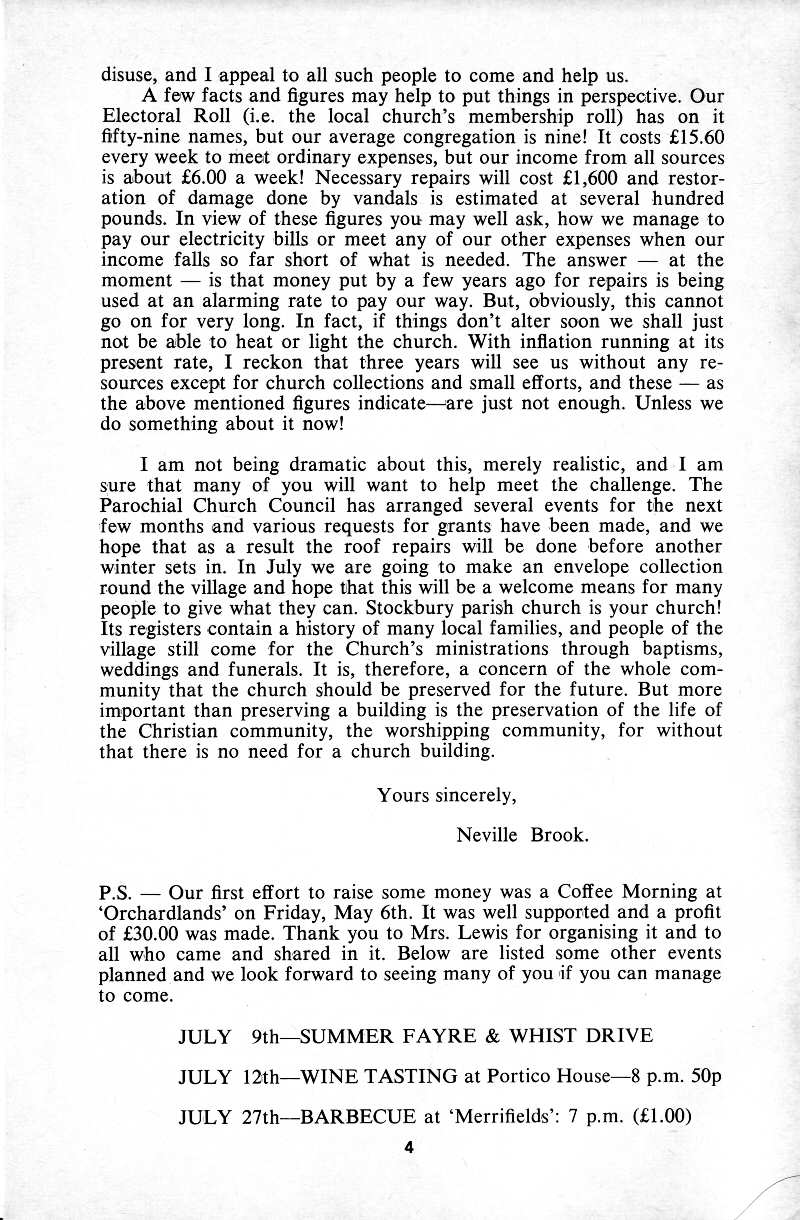 Parish Magazine page number 4 for Jun 1977