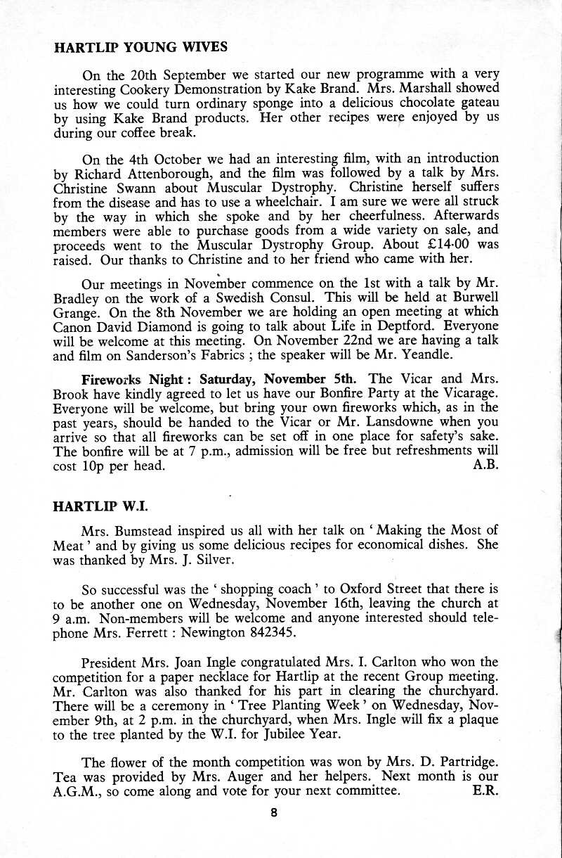 Parish Magazine page number 6 for Nov 1977