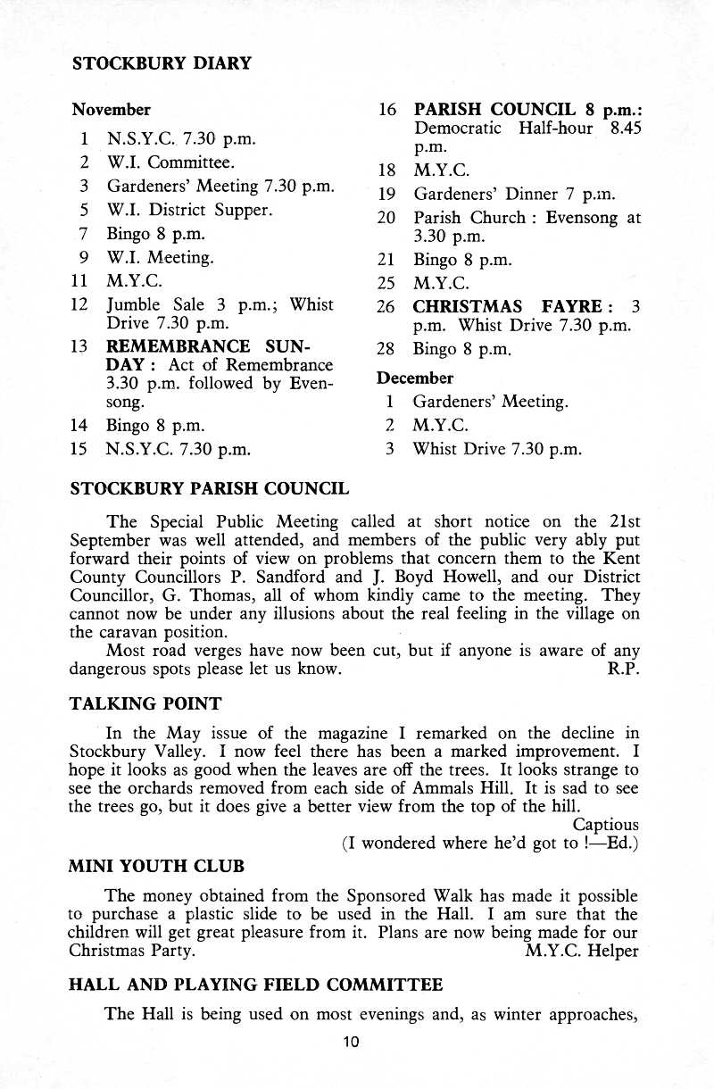 Parish Magazine page number 8 for Nov 1977
