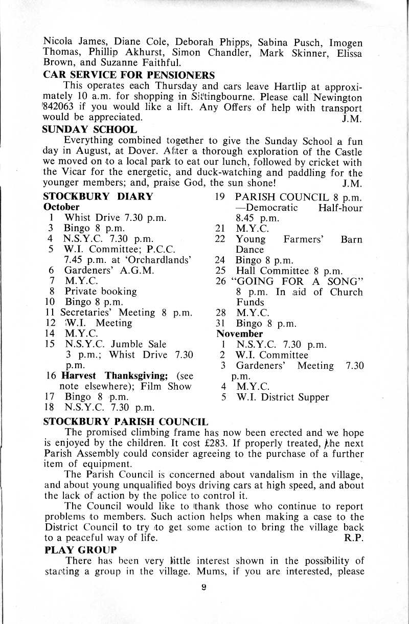Parish Magazine page number 7 for Oct 1977