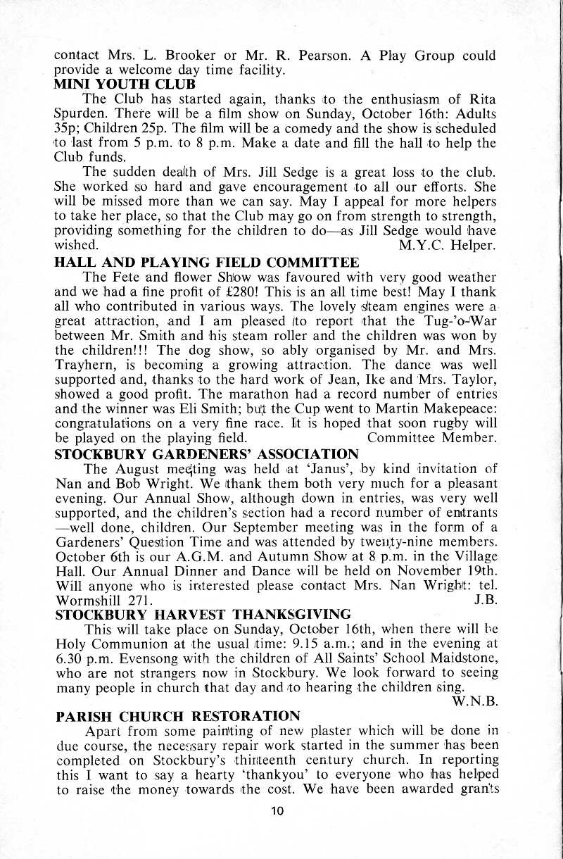 Parish Magazine page number 8 for Oct 1977