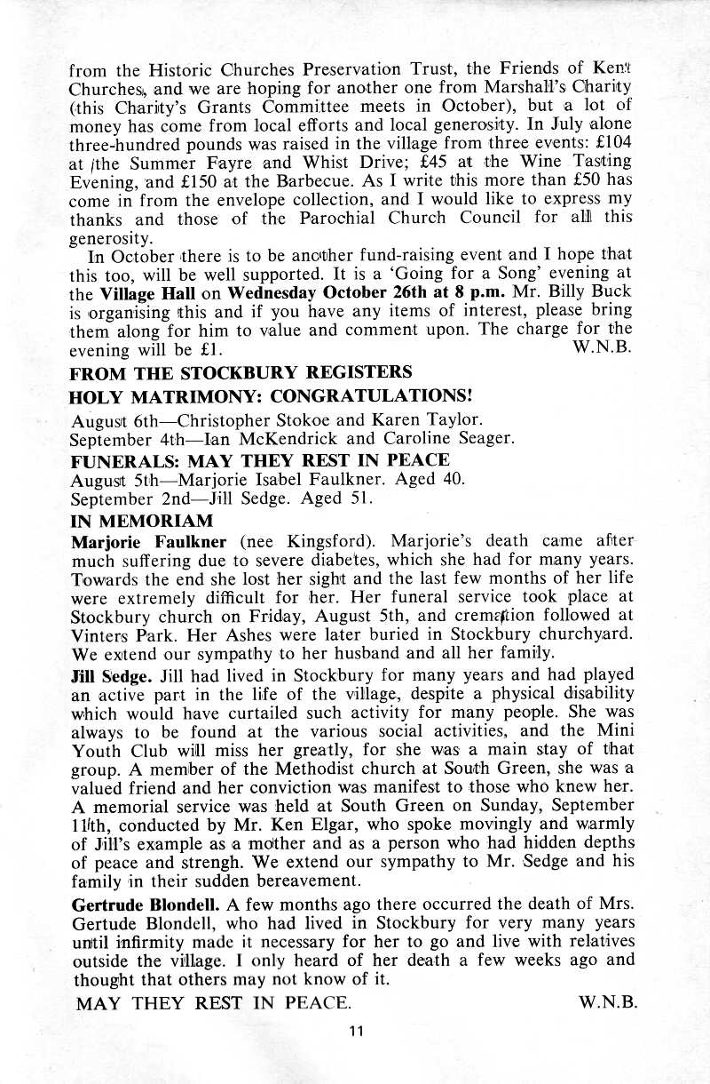 Parish Magazine page number 9 for Oct 1977