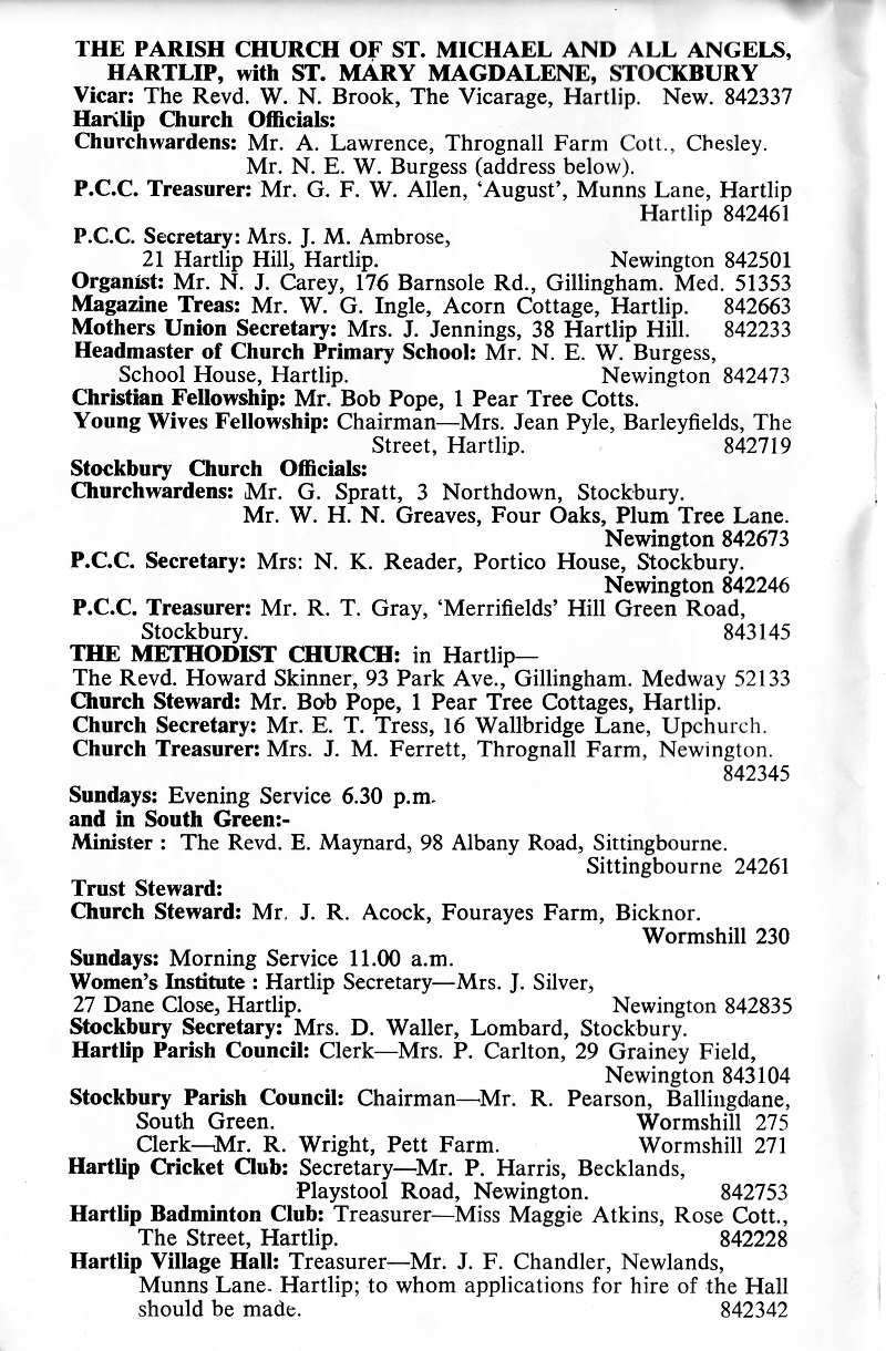 Parish Magazine page number 2 for Nov 1978